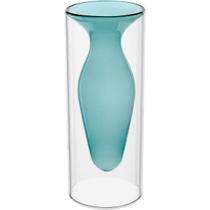 Vaso Parede Dupla Drop Vidro Borossilicato Verde 8x20cm Home & Co. Vaso Parede Dupla Drop Vidro Borossilicato Verde 8x20cm Home & Co.