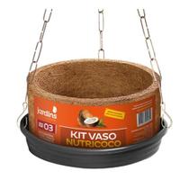 Vaso Pendurar Suspenso Nutricoco Completo Com Prato E Corrente N03- Nutriplan