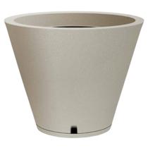 Vaso Petra Cone 30 com Prato (20L) Cor Cimento NUTRIPLAN Vaso Petra Cone 30 com Prato (20L) Cor Cimento NUTRIPLAN