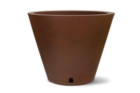 Vaso Petra Cone 30 Ferrugem Com Prato