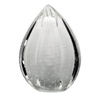 Vaso Pinha Em Cristal Murano Branco - São Marcos 16Cm