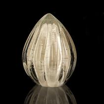 Vaso Pinha Em Cristal Murano Pérola - São Marcos 16cm