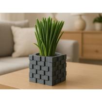 Vaso Pixelado Cúbico Decoração Plantas Vaso Pixelado Cúbico Decoração Plantas