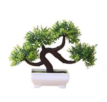 Vaso Planta Artificial Bonsai Árvore Flores Folhas Verde