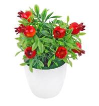 Vaso Planta Artificial Bonsai Romã Decoração Mesa Jardim