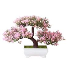 Vaso Planta Artificial Rosa Bonsai Flores Florzinhas Jardim