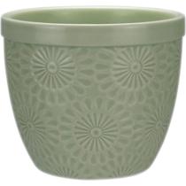 VASO PLANTA CACHEPÔ HOME&CO CERÂMICA 9x10x10cm VERDE DECORATIVO
