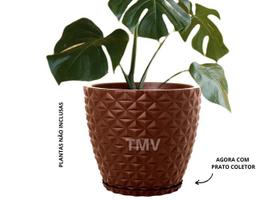 Vaso Planta Cone Decorativo Jardim Varanda Polietileno Cb- P-MARROM Vaso Planta Cone Decorativo Jardim Varanda Polietileno Cb- P-MARROM
