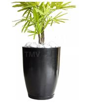 Vaso Planta Flor Médio Polietileno Decorativo Luxo Casa Jd..PRETO