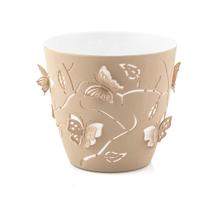 Vaso Planta Jarro Cachepot Flores Borboleta 3D 2,5L Plasvale