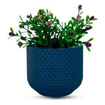 Vaso Planta Pequeno Decorativo Jardim 15cm Azul
