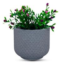 Vaso Planta Pequeno Decorativo Jardim 15cm Cinza Pedra
