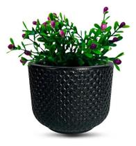 Vaso Planta Pequeno Decorativo Jardim 15cm Preto