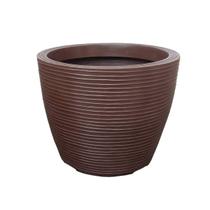 Vaso Planta Pilão Redondo Polietileno 30X40 Marrom Chocolate