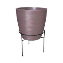 Vaso Plantar com Suporte 65x40 Rosa Arvore Felicidade