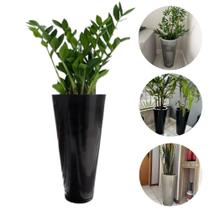 Vaso Plantas Decorativo Polietileno Grande Luxo Flores Sala