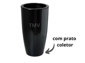 Vaso Plantas Decorativo Polietileno Grande Luxo Flores Sala,Pretoo