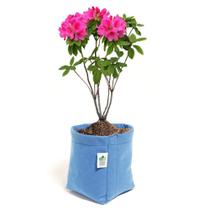 Vaso Plantas Flores 4 Litros Feltro Decoração Moderno Azul