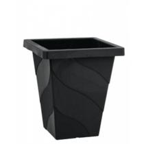 Vaso Plasnew Quadrado Coluna Pequeno Preto 13 Lt 110
