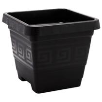 Vaso Plástico Quadrado 29 Litros Preto Para Casa Jardim Resistente