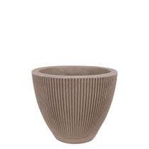 Vaso Plástico Redondo 33x27 Antique Castanho Vasart