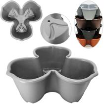 Vaso Plástico Tacho Petalas 11,5 Litros Empilhável Sortido - PLASMONT