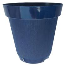 Vaso Plástico Texturizado Toscana (14x14) Azul RIQUEPLÁS