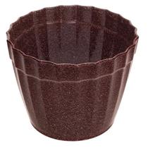 Vaso Plissado G em Material Sustentável - Evo - IMBUIA Vaso Plissado G em Material Sustentável - Evo - IMBUIA