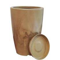 Vaso Polietileno Com Prato Cônico Perola Leve E Resistente