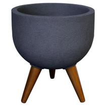 Vaso Polietileno Japi Redondo Decore JVRDG33 Grafite