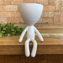 Vaso Poliresina Branco Mart Bob Plant 18x10cm