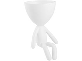 Vaso Poliresina Branco Mart Bob Plant 18x10cm