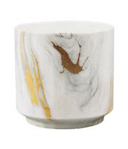 Vaso Porcelana Manchas Estilo Mármore 8x8x8cm