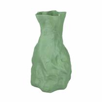 Vaso Porcelana Verde Design Texturizado Fino Acabamento