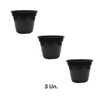 Vaso Pote Preto N30 31cm L X 27cm A 3 Unidades