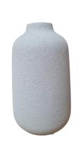 Vaso Potiche Branco Fosco Texturizado 23 cm
