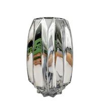 Vaso Prata De Vidro Espelhado 20X14X14Cm Decoração Risque - Inigual