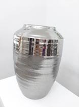 Vaso Prata em Cerâmica com Texturas 28 cm