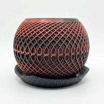Vaso Premium Decorativo com Transição de Cores e Prato Coletor Sofisticação, Elegância e Design Exclusivo