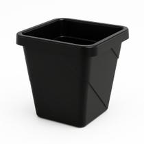 Vaso Preto Quadrado 4,5L Para Plantas e Vasos Decorativos
