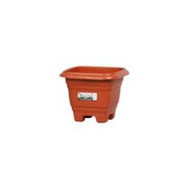 Vaso Quadrado Bella Fiore em Plástico Marrom Nº17 - Rischioto