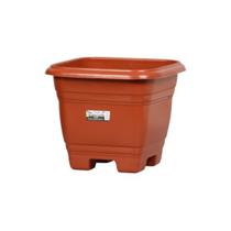 Vaso Quadrado Bella Fiore em Plástico Marrom Nº22 - Rischioto