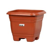 Vaso Quadrado Bella Fiore em Plástico Marrom Nº35- Rischioto