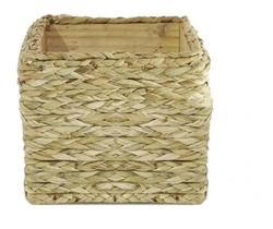 Vaso Quadrado Cachepo Taboa Trançado Cesto Violeta 9x14x14 Vaso Quadrado Cachepo Taboa Trançado Cesto Violeta 9x14x14