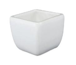Vaso Quadrado Ceramica Branco Sao Francisco 165ml