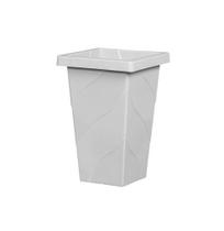 Vaso Quadrado Coluna Marmore Grande 28,8L 52X33X33Cm De Plastico - Plasnew