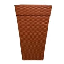 Vaso Quadrado Coluna Rattan Pequeno - 10 L