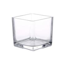 Vaso quadrado de vidro transparente 11cm Vaso quadrado de vidro transparente 11cm