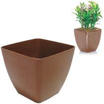 Vaso quadrado elegance telha ceramico 1750ml 14,5x12,5cm de plastico - ERCA PLAST Vaso quadrado elegance telha ceramico 1750ml 14,5x12,5cm de plastico - ERCA PLAST