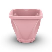 Vaso Quadrado N22 com Prato Rosa Uninjet